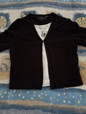 Women's Black cardigan waist length
